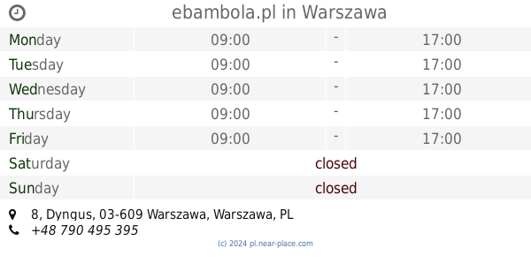 🕗 Firma Handlowa Pako Adam Oleksiak Opening Times, Lewicpolska 15, Warszawa, Contacts